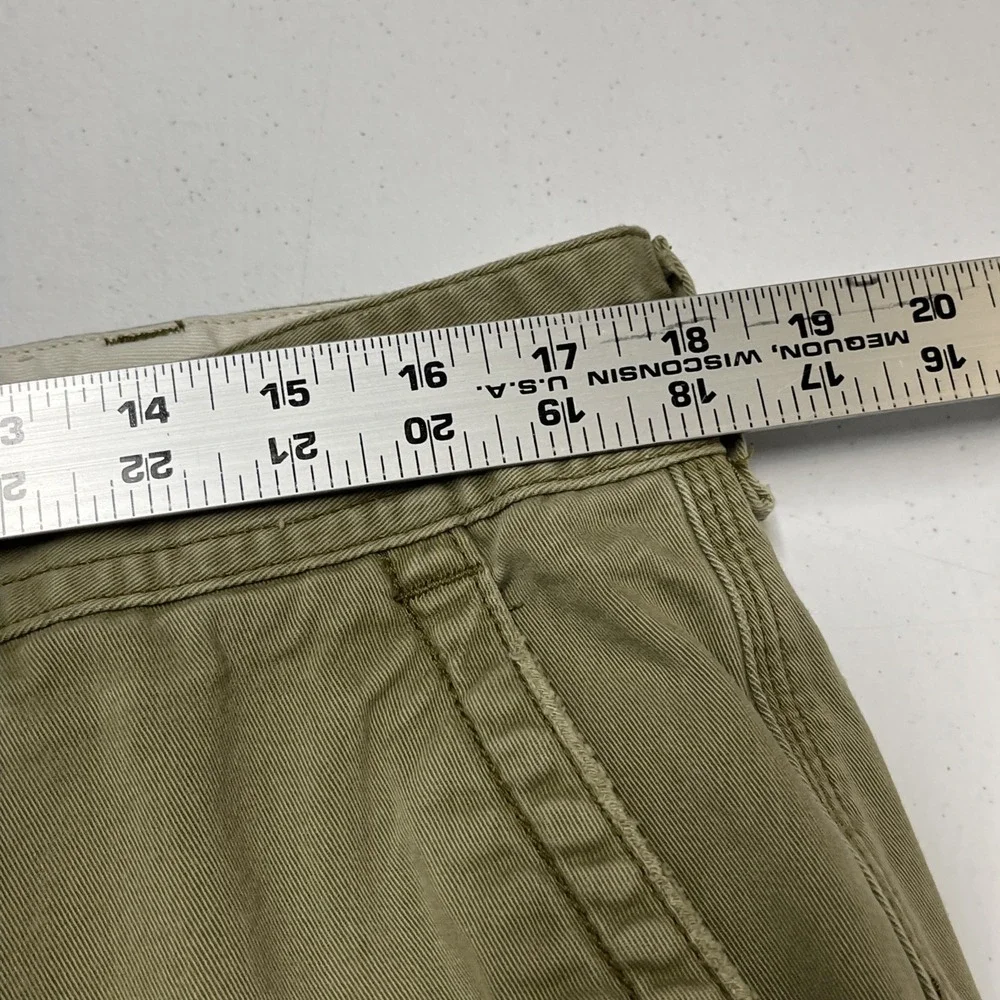 Polo Ralph Lauren Shorts Heavy Weight Cargo Khaki‎ Size 36 Baggy Y2K Utility